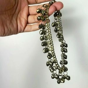 retro gold bell anklet